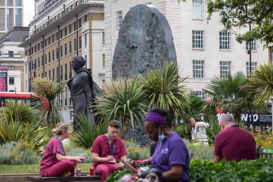 The Mary Seacole staue in the grounds of St Thomas’s Hospital, London.