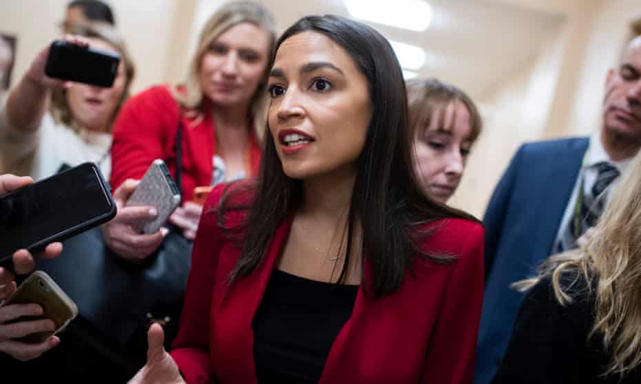Alexandria Ocasio-Cortez in February. Democrats disagree on whether Biden’s success in districts where other Democrats lost meant that the party seemed too far left – or insufficiently bold in its progressive prescriptions.