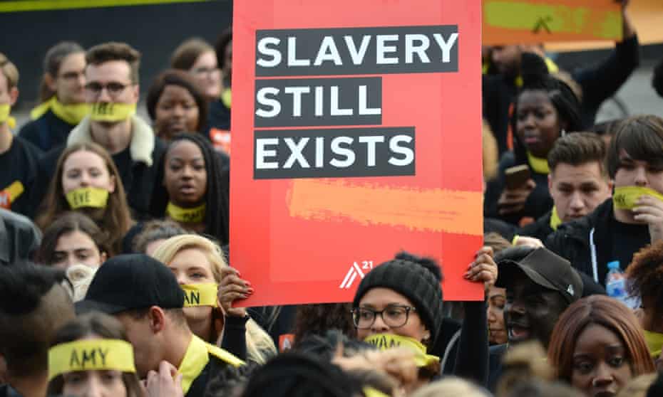 Anti-slavery protest in London, October 2017.