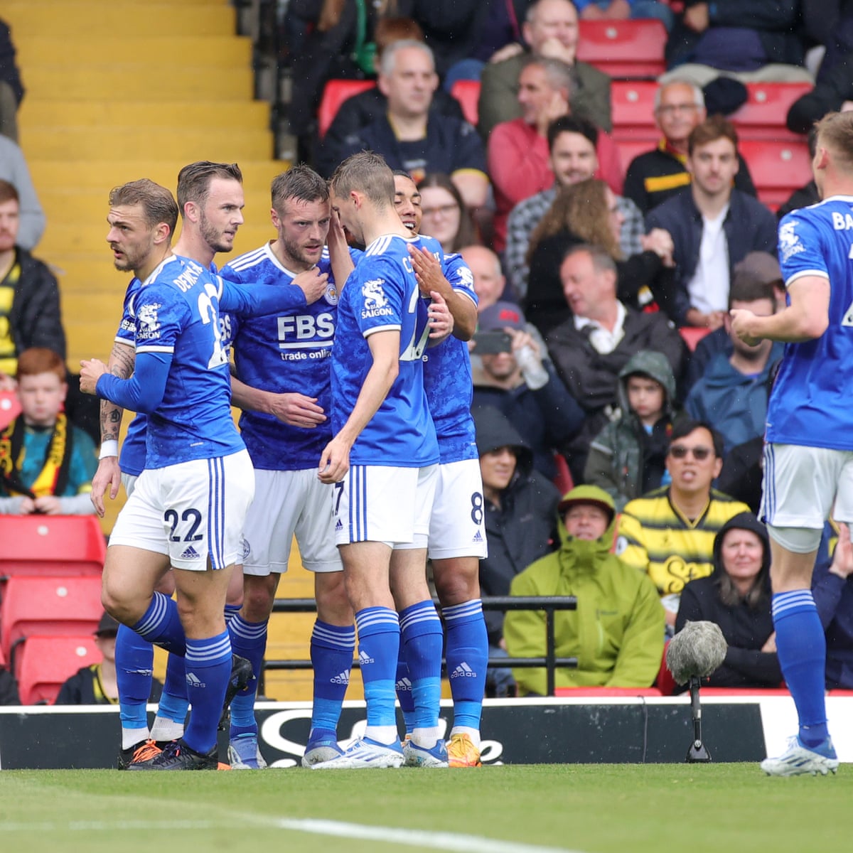Jamie Vardy And Harvey Barnes Help Leicester Sweep Aside Relegated Watford Premier League The Guardian Jamie Vardy And Harvey Barnes Help Leicester Sweep Aside Relegated Watford Premier League The Guardian