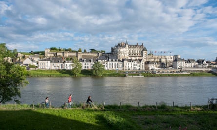 Amboise, the River Loire, the city and the castle.