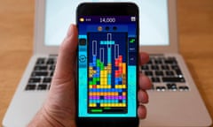 ‘Suddenly everyone had powerful games machines in their pocket’ … Tetris  on an iPhone.