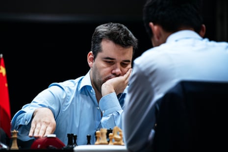 Ding freezes in chess world title battle as Nepomniachtchi regains