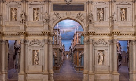 Trompe l’oeil scenery in Palladio’s Teatro Olimpico in Vicenza.