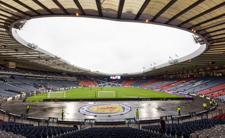 Hampden Park in Glasgow, where the walk is due to end on Sunday.
