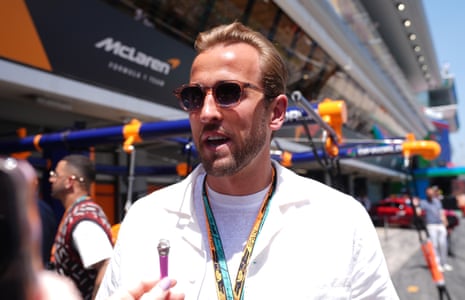 Harry Kane in the paddock before the race.