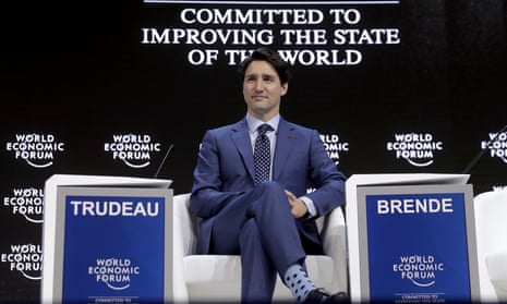 Justin Trudeau, Prime Minister of Canada, at the World Economic Forum in Davos tonight.