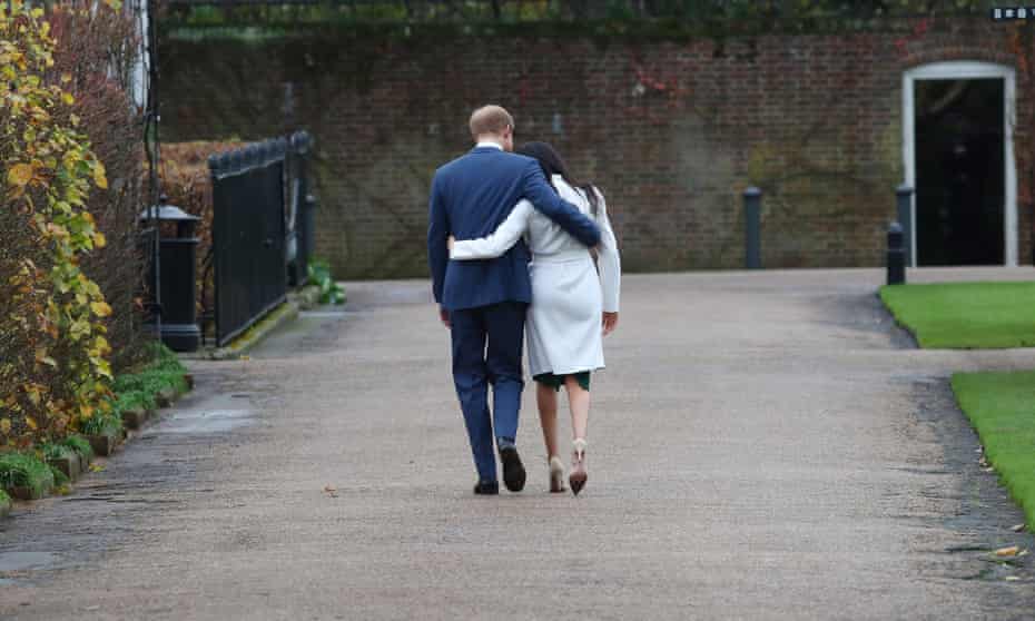 Let them go … The Duke and Duchess of Sussex.