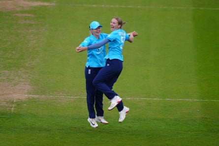 Tilly Corteen-Coleman celebrates with Charlie Dean