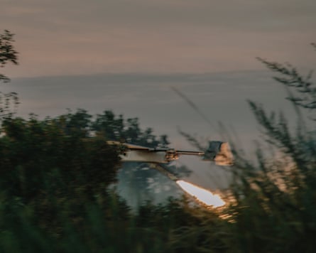 The launch of an Ukrainian FP1 long-range drone towards Russian-occupied Crimea.