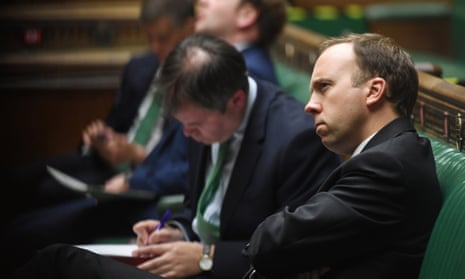 Matt Hancock during the debate in the House of Commons.
