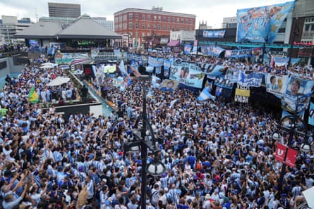 Argentina fans gather at Underground Atlanta