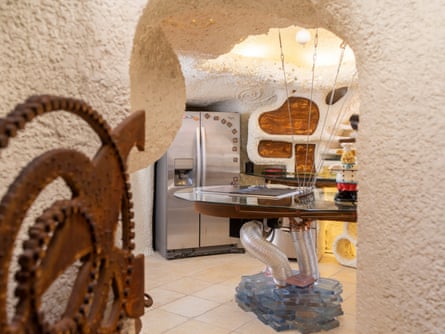 Details inside the Flintstones House kitchen in Hillsborough, California.