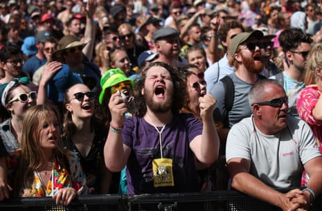 The crowd watching the Vaccines on the Other Stage.