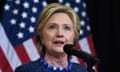 US Democratic presidential nominee Hillary Clinton answers a question during a press conference about the FBI’s reopening of a probe into her use of a private email server while secretary of State, in Des Moines, Iowa, on October 28, 2016. The FBI dealt Hillary Clinton’s seemingly unstoppable White House campaign a stunning blow Friday by reopening a probe into her use of a private email server while secretary of state. / AFP PHOTO / JEWEL SAMADJEWEL SAMAD/AFP/Getty Images