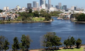 The Swan River and Perth skyline