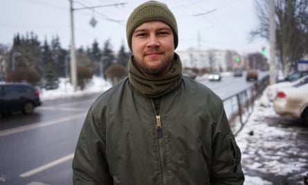 Serhii Hnezdilov, a volunteer Ukrainian soldier