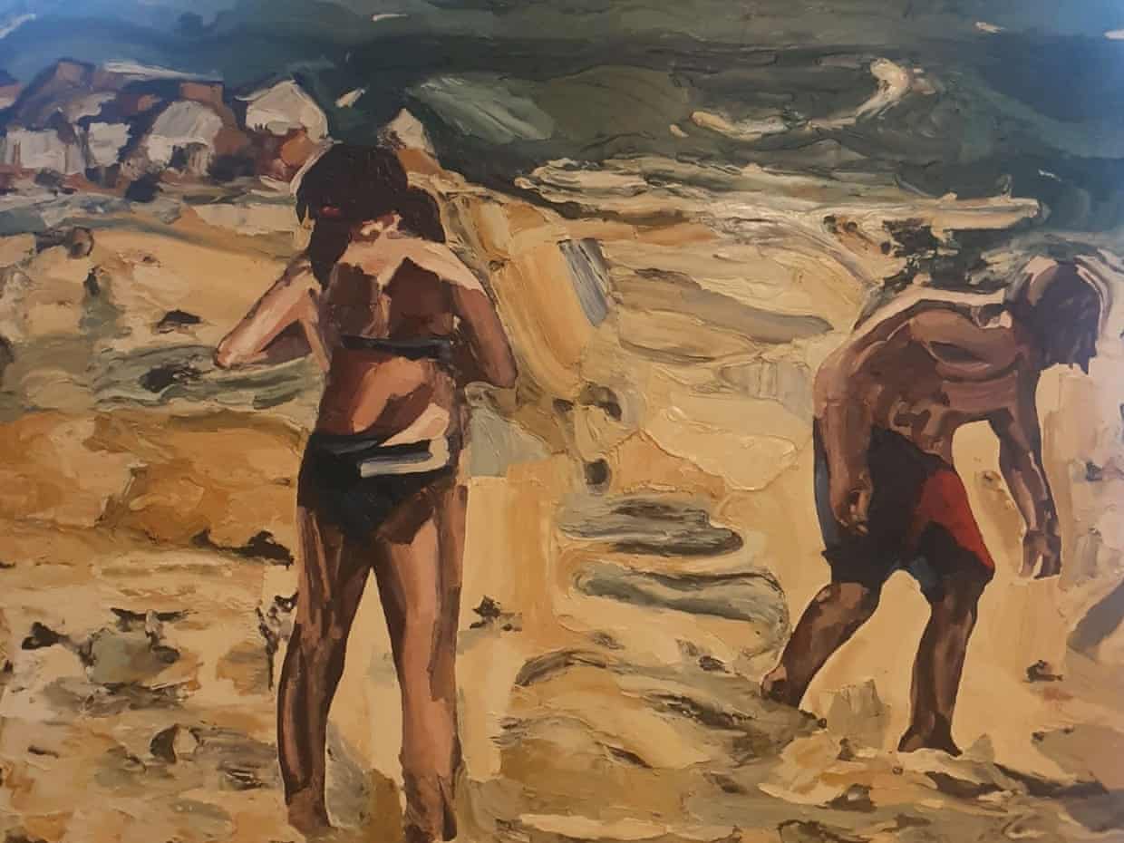 Seaside Explorers by Jane Allan. Oil and Wax on Canvas. Australia