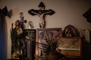 Elyria, Ohio Seleste Wisniewski husband Pedro Hernandez was deported back to Mexico leaving Wisniewski to care for the couples eldest son, Juan, suffers from severe intellectual disability and cerebral palsy. Pedro was also constant support and guide for his 9 year-old son, Luis, who is Pedro’s natural-born child. A picture of Pedro sit in a shrine in the family home in Elyria, Ohio. Photo for The Marshall Project by Michael F. McElroy