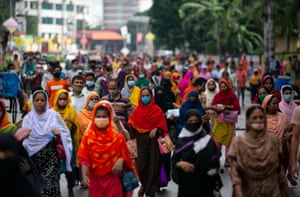 Garment workers have continued to work through a lockdown in Dhaka and Bangladesh’s worst surge in infections