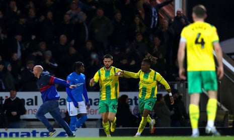 West Brom’s Brandon Thomas-Asante celebrates his dramatic late equaliser