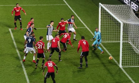Gareth Barry scores after a goalmouth scramble for West Brom’s first goal under Alan Pardew.