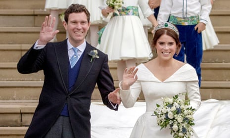 Princess Eugenie and Jack Brooksbank leaving St George’s Chapel in Windsor Castle following their wedding, in October 2018.