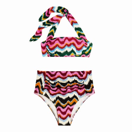 Chevron halterneck bikini
