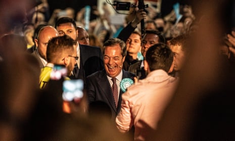 Nigel Farage and his BREXIT party European election candidates at their London rally.