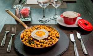 Minchi, Macau’s unofficial national dish - ground pork or beef, onions and diced potatoes stir-fried with molasses and soy sauce, and topped with a fried egg and a generous dash of Worcester sauce