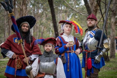 Scout Boxall (second from right) and fellow LARPers.