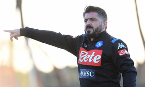 Gennaro Gattuso has already taken charge of his first Napoli training session.