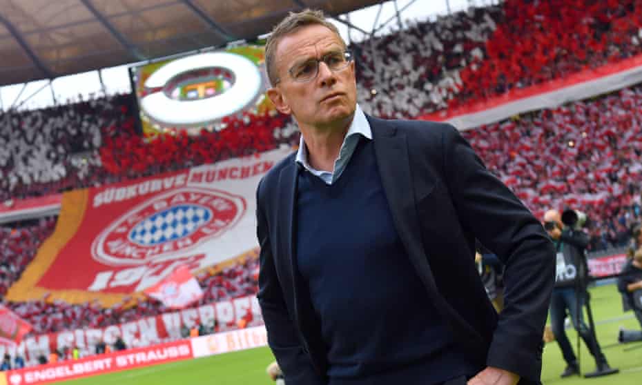 Ralf Rangnick pictured during his time as RB Leipzig manager, before a game against Bayern Munich in May 2019