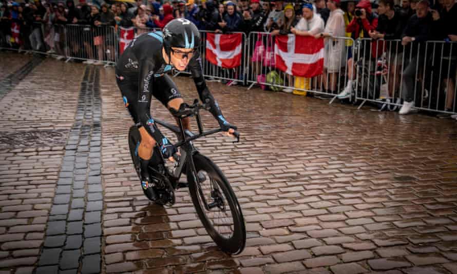 Romain Bardet during stage one in Copenhagen