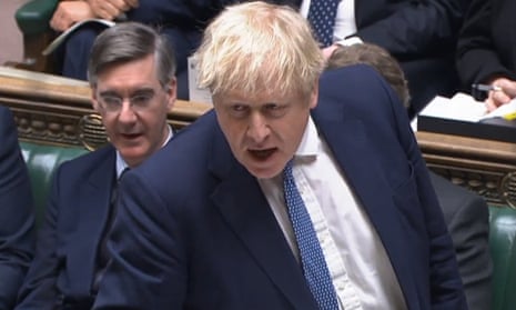 Boris Johnson in the Commons in February 2022, when he made the claim