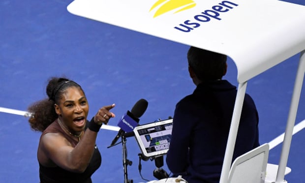 Serena Williams confronts chair umpire Carlos Ramos