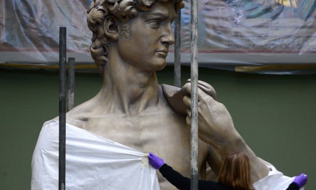A cast of Michelangelo’s David