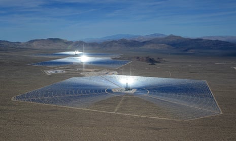 The Ivanpah solar electric generating system in the Mojave Desert, California