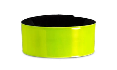 A neon yellow BTWIN Cycling Hi-Vis Armband