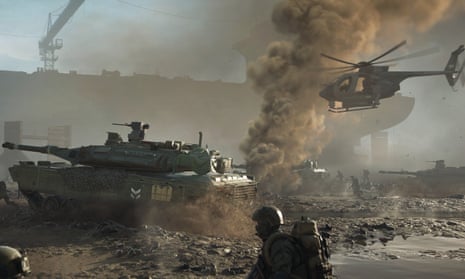 Battlefield 2042 … clustered pinch points and vast open areas for tank battles. 