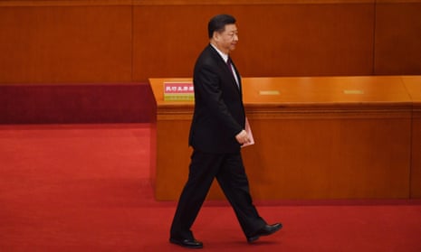 Xi Jinping prepares to vote in the Great Hall of the People in Beijing