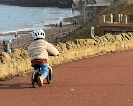 Paddy's son on his balance bike