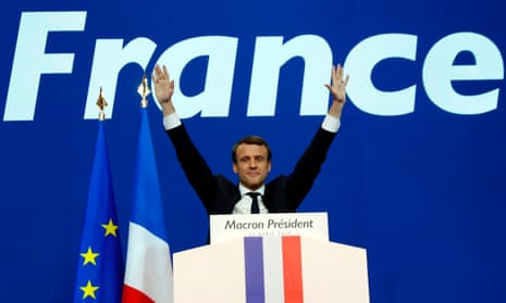 Macron celebrates victory