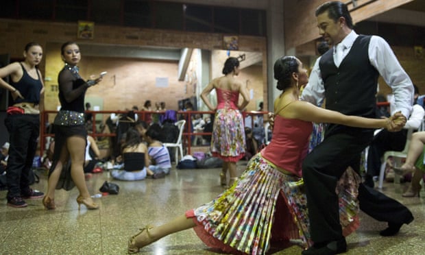 Tango dancers in Medellín for the World Tango Championships, 2014.