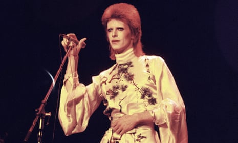 David Bowie on his Ziggy Stardust/Aladdin Sane tour in London in 1973.