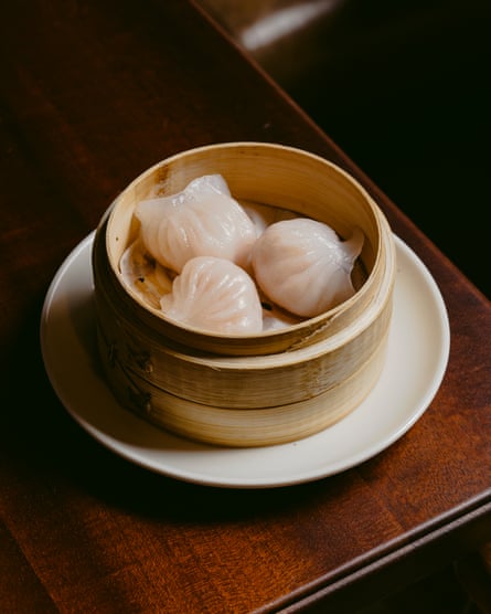 the Duck & Rice’s har gau prawn dumplings.