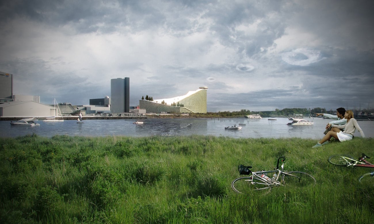 A render of how the Amager Baake incinerator plant will look once completed next year. 