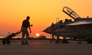 Ground crew works on a RAF Tornado fighter jet at RAF Akrotiri, Cyprus. There are fears that the prime minister would be weakened on the world stage by a second parliamentary defeat over military action in Syria.