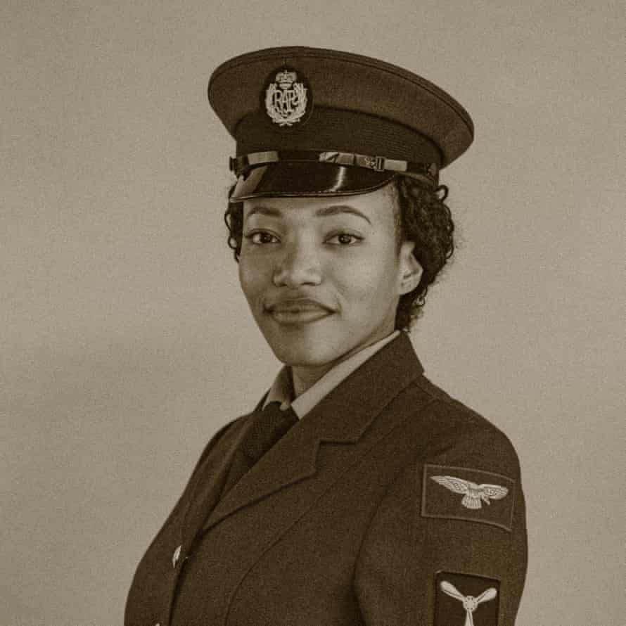 Yasmin Jamaal posing as Lilian Bader, one of the first Black women to join the British airforce.