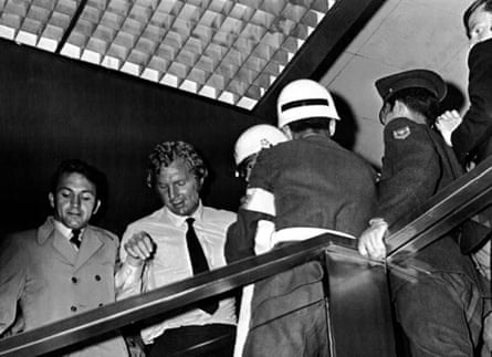Bobby Moore leaves the Fuego Verde jewellery shop in Bogotá, where it was claimed he had stolen a bracelet